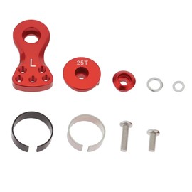 LT Easiyl 1 Set 25T 5 Holes Servo Saver Horn Arm Aluminium with Screws Nut Compatible with 1/10 1/8 RC Car Compatible with Arrma Cardboard 6S (Red)