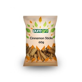 Purgero CINNAMON STICK 60g ¦ Cassia Bark ¦ 100% Pure ¦ Sweet,Spicy and Very Mild Aroma.