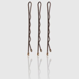Fromm Style Artistry 2" Crimped Bobby Pins, Matte Bronze, 600 Hair Pins, Secure Hold, Suitable for All Hair Types and Lengths, Hair Accessories for Women