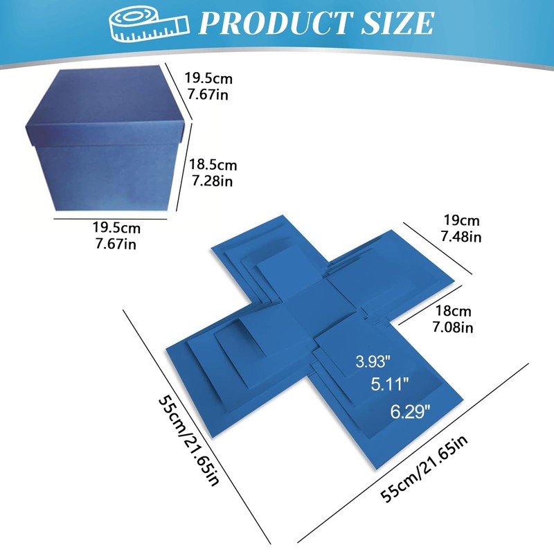 Pasdrucn DIY Explosion Gift Box, 5 Layer Snack Explosion Box,