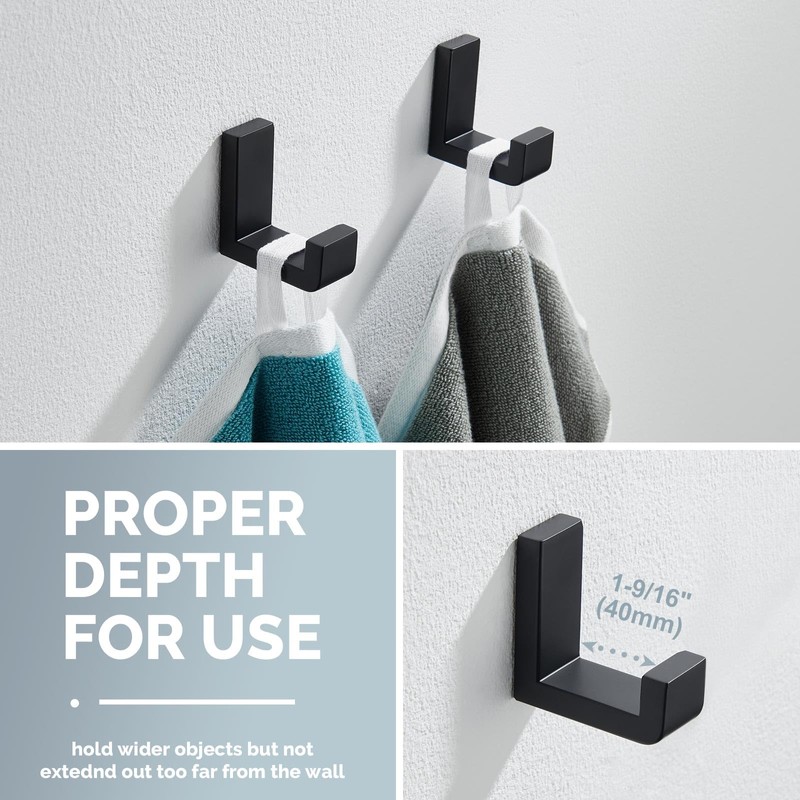 Angle Simple Bathroom Towel Hooks, SUS 304 Stainless Steel Robe