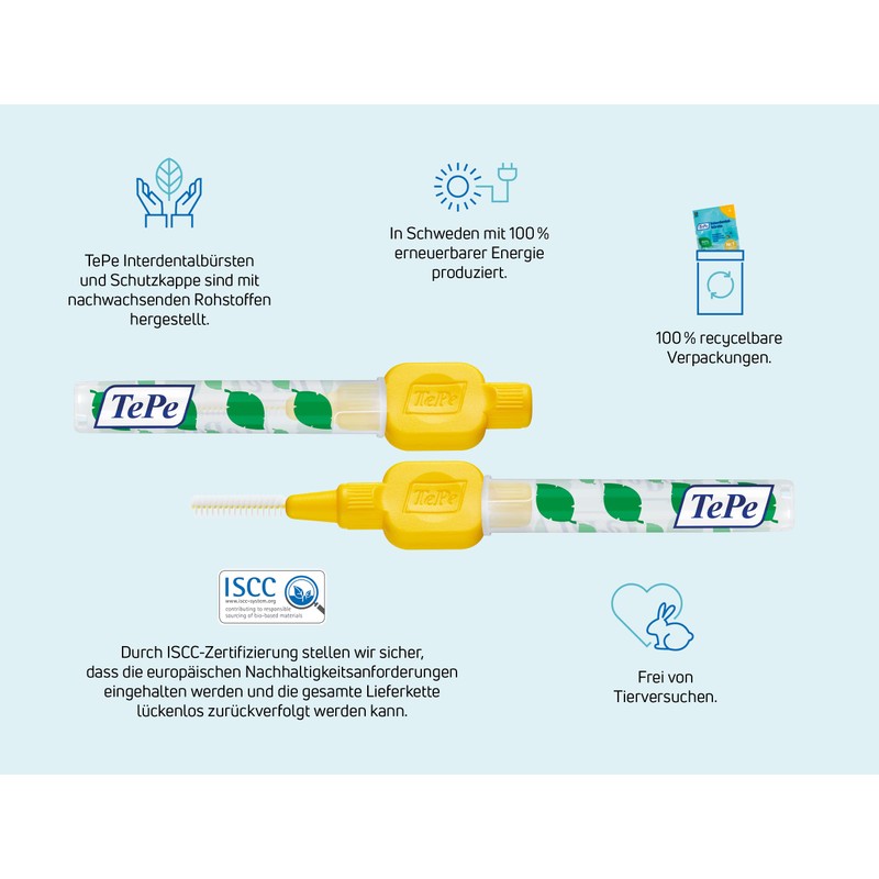 TEPE Interdental Brushes Original Yellow 0.7 mm Pack of 8