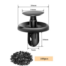 YFFSFDC Rivet Clips Fasteners 100pcs 7mm Hole Diameter Rivets for Car Toyota Lexus Bumper Fender Clip Fastener