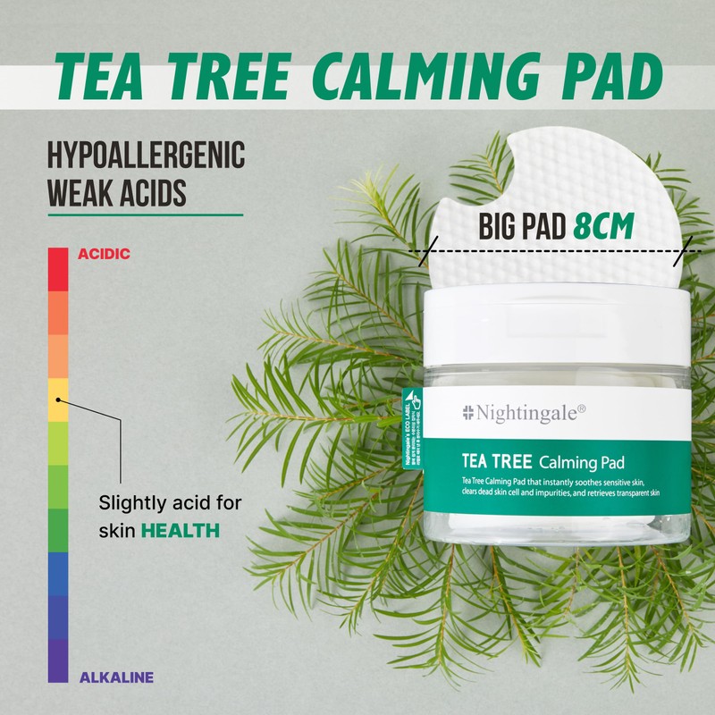 Nightingale Tea Tree Calming Pad, Tea Tree & Facial Toner