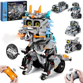 AoHu 5-in-1 STEM Dragon Robot Building Toys, Remote & App-Controlled Educational Coding Car Technic Set for Kids, Creative Gifts for Boys Girls Aged 8 9 10 11 12(646 Pieces)