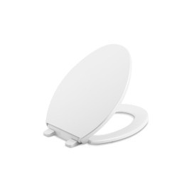Kohler K-4774-0 Brevia Elongated White Toilet Seat with Quick-Release Hinges And Quick-Attach Hardware For Easy Clean | Kohler
