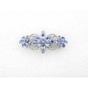 Faship Gorgeous Light Blue Rhinestone Crystal Flora Hair Barrette Clip