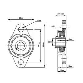 Ball Bearing Block, Pack of 4 Housing Bearings, Vertical Pillow Block Bearings, Zinc Alloy Flange Bearing, Ball Bearing, Bearing Block, Shaft Housing Bearing for Axle Shaft Machine, 3D Printer, Inner