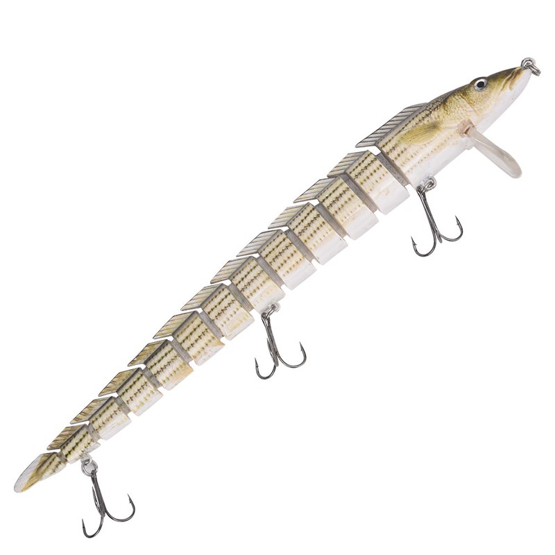 Multiple Segments Hard Swimbait Crankbait Fish Lure Fishing Tackle Treble