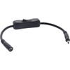 InLine® DC Cable with Switch, DC Male/Female 3.5 x 1.35