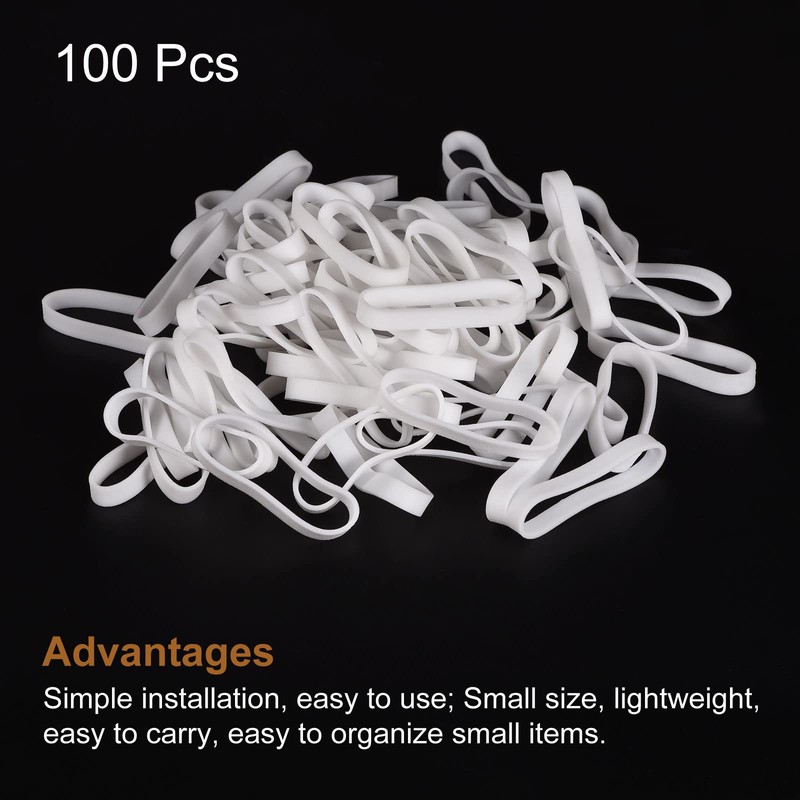 MECCANIXITY Silicone Rubber Bands Rings 100Pcs Non-Slip 30mm Dia 1mm