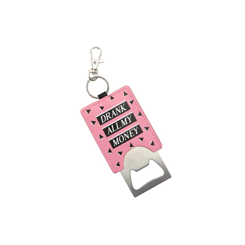 CGB Giftware | Bottle Opener Keyring | Pink | Drink