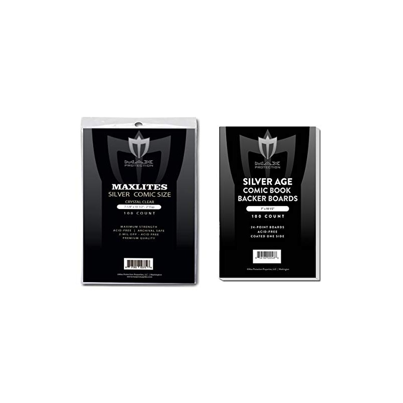 100 Max Pro Maxlite Super Premium Silver Comic Bags and