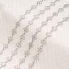 Jabogrii 16.4 Feet Silver Four Leaf Clover Jewelry Making Chains