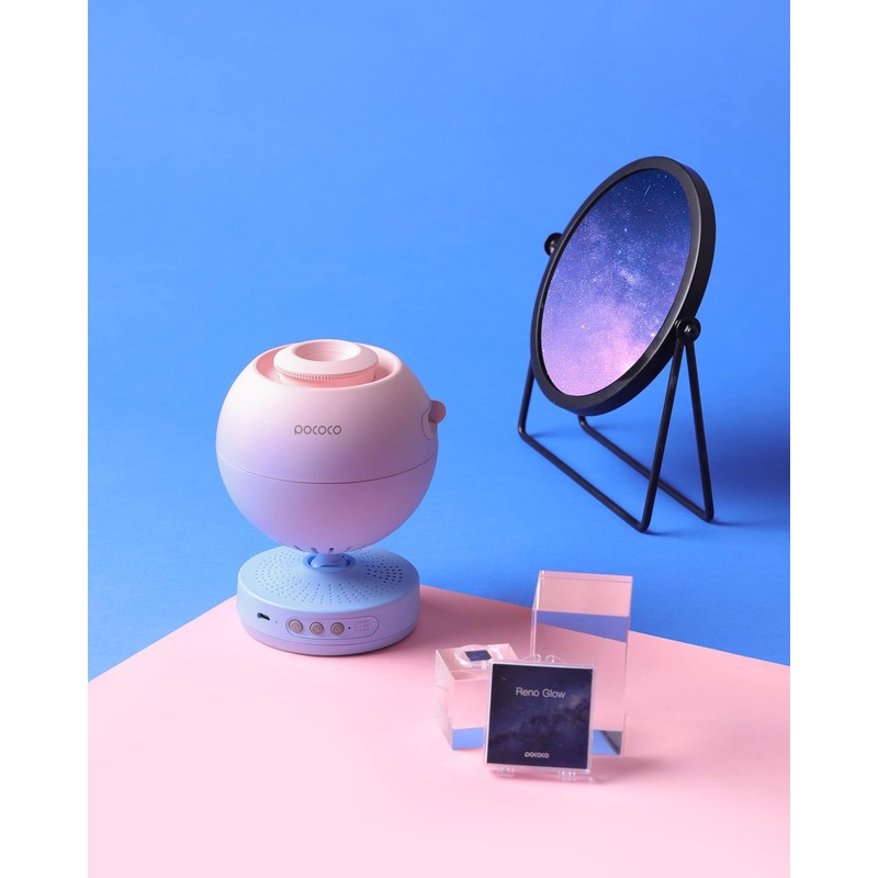 POCOCO Galaxy Star Projector for Bedroom with Replaceable Optical Film