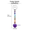 CrystalTears Heart Keyring 7 Chakra Beads Pendant Key Ring Gemstone