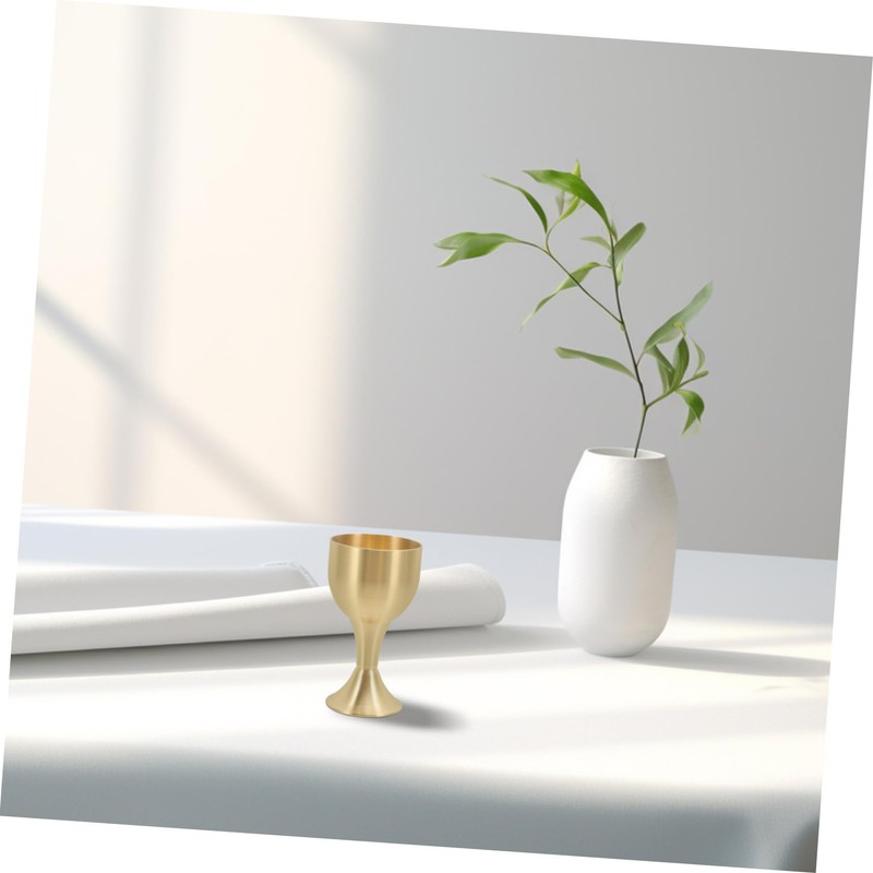 Ipetboom Cup Decorative Copper Alloy Goblet Multi Function Offering Cup