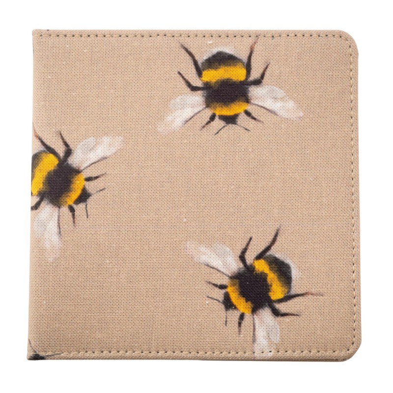 Blue Badge Co Bee Print Fabric Hologram-Safe Wallet Disabled Parking
