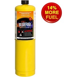 BLUEFIRE BTS-8066 Hot Turbo High Intensity Swivel Torch MAPP Kit Up to 11695 BTU/hr! Push Button Trigger Start Fuel by MAP PRO Propane Swirl Flame Gas Welding Nozzle Soldering Brazing Thawing Pipe