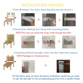 ZARPMA Baby Safety Belt, Replacement 5-Point Safety Harness, Child Safety Harness, High Chair/Pram/Buggy, Includes Lumbar Cushion, Crotch Pad