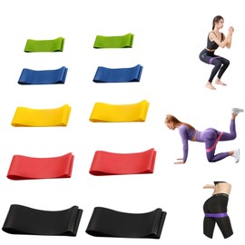 LEXICANMHS Übungsbänder mit 5 Widerstandsstufen für Frauen und Männer, elastische Latexbänder für Pilates, Yoga, Reha, Fitness, Kraftbänder für das Booty-Heimtraining, Fitnessstudio-Ausrüstung