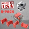 Generic 5x Milwaukee M18 Locking Battery Holder Wall Mount Bracket