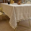 Pahajim Tablecloth Small Modern Simple Tablecloth Tassel Tablecloth Cotton Linen