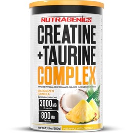Creatine Monohydrate Powder - 500 g - Creatine Monohydrate - Creatine + Taurine - Creatine Powder - Creatine Monohydrate Powder - Creatine Monohydrate (Pineapple Coconut)
