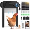 Automatic Chicken Coop Door Solar Powered and 5000mAh Battery, LCD
