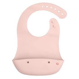 green sprouts Unisex Baby Silicone Scoop Bib, Light Grapefruit