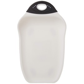 Dexas Chop & Scoop Cutting Board, 6.5 by 10.5 inches, White with Black Handle