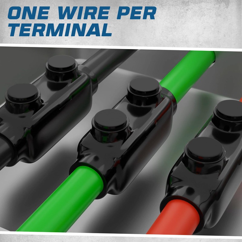 OHLECTRIC Insulated Wire Connector Inline Black Splice for 2-14 Wire