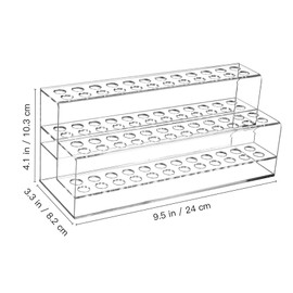 Cabilock Acrylic Pen Holder-Pen Stand Display 48-Slots Pen Display Stand Clear Pencil Display Stand Eyebrow Pen Stand Art Brush Rack Makeup Brush Rack Organizer for Home Office Desk School