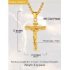 U7 Men Crucifix Cross Pendant with Chain Baptism Christian 22inch,