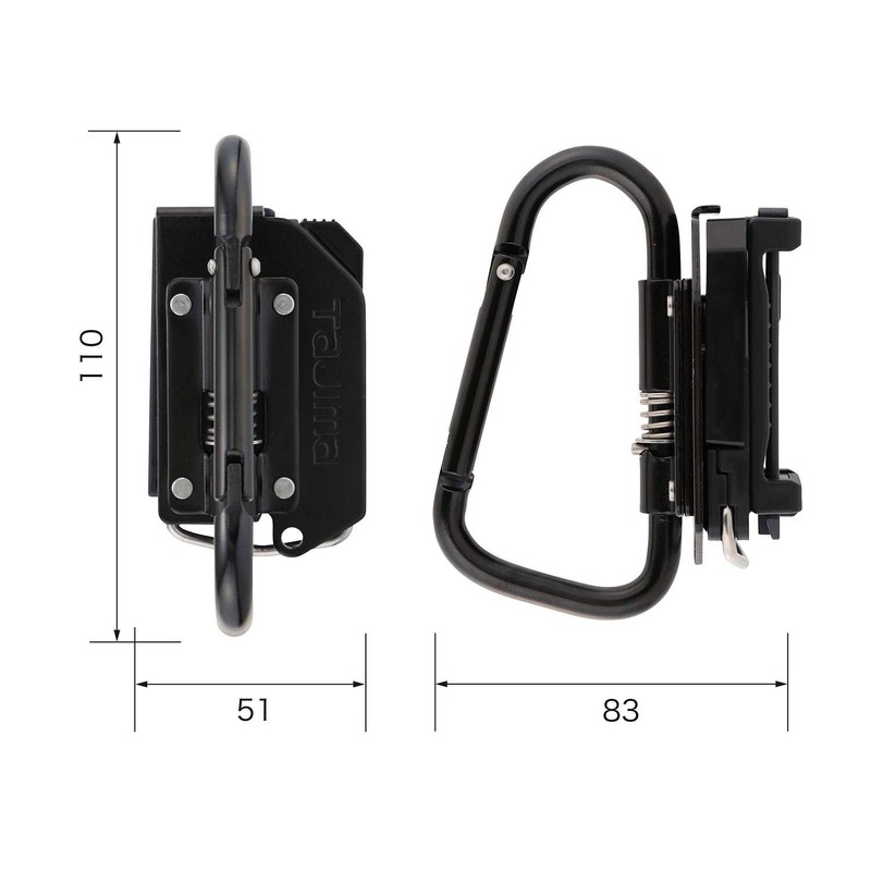 Tajima Sef System, Detachable Tool Holder, High Strength Steel, Carabiner,