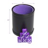 Leatherette Dice Cup Felt Lining Shaker Quiet for Playing Yahtzee/