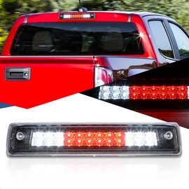 Auto Dynasty LED 3rd Third Brake Light Compatible with 2015 2016 2017 2018 Chevy Colorado GMC Canyon 15 16 17 18, Rear Center Cab Cargo Lamp High Mount Stop light, Black Housing Clear Lens