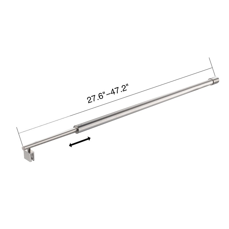 Shower Door Glass Support Bar,27.6'' to 47.2'' Shower Screen Support