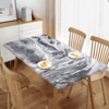 BOXIMIAO Tablecloth with Elastic Edge White Grey Marble Texture Rectangle