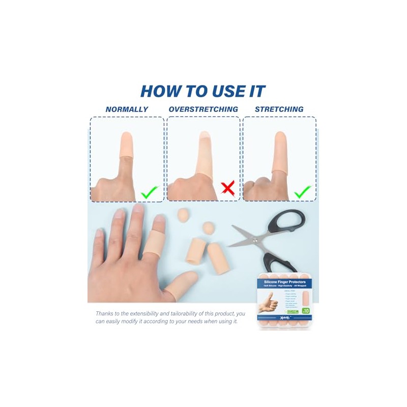 Silicone Finger Protectors - Comfortable & Durable Relief Sleeves