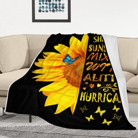 Sunflower Blanket Beautiful Sunflowers Throw Blanket Soft Flannel Lightweight Blanket Gifts for Women Kids Adults 50"x40"