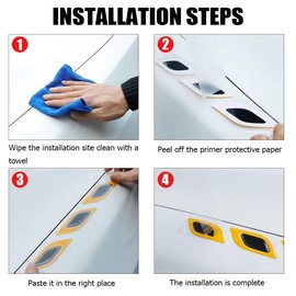 CGEAMDY 6 Stück Autoreflektierende Aufkleber, 3D Starke Reflektierende Streifen Aufkleber, Auto Kotflügel Motorhaube Stoßstange Reflektierende Aufkleber(Blau)