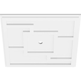 Ekena Millwork CMP20KX-01000 Knox Architectural Grade PVC Contemporary Urethane Ceiling Medallions 20"OD x 1"ID x 7"C x 1"P