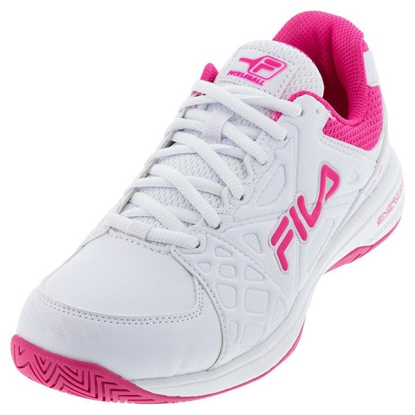 Fila Double Bounce 3 Women's Shoes (Wht/Wht/Pglo) (6)