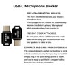 Snblzhef Silver USB C MIC Lock for Microphone Sound Security