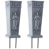 XONOR Cemetery Flowers Vase with Spike, Memorial Grave Vase Resin