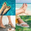 TOMICCA 120pcs Foot Nail Tips Frosted Clear Short Full Cover