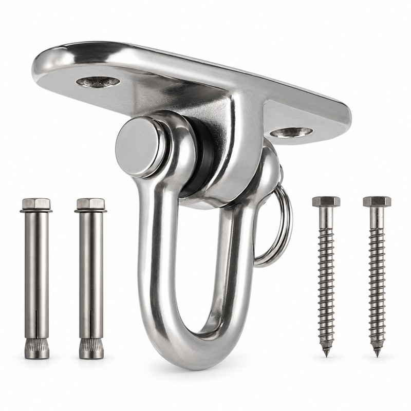 360° Rotating Swing Hanger Set, 304 Stainless Steel Ceiling Mount