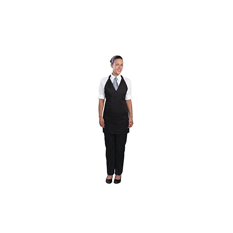 Chef Works A709 Unisex Polycotton Tuxedo Apron, Black, 698mm Width,