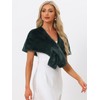 Allegra K Faux Fur Shawl Shrug for Women's Bridal Stoles